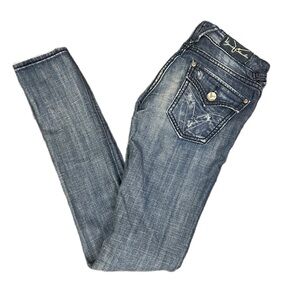 VIGOSS STUDIO Medium Wash Blue High Rise Skinny Jeans Size 0/25